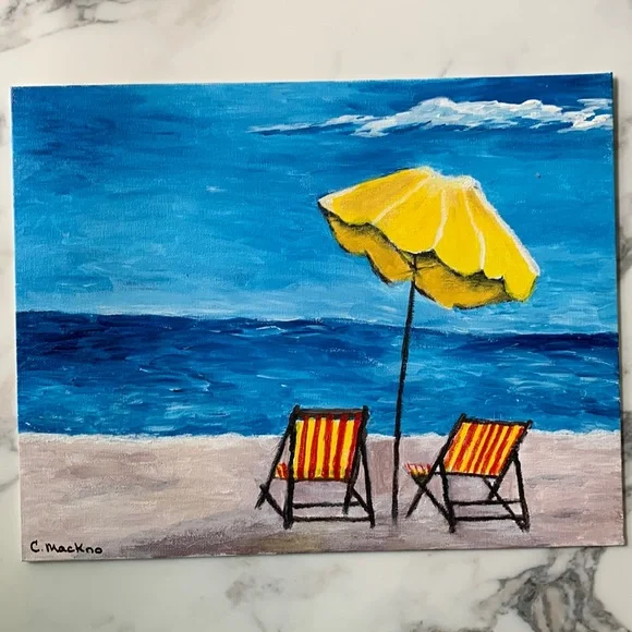 “Summertime “ original acrylic painting - Picture 1 of 4